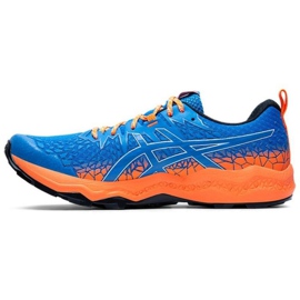 Zapatillas para correr Asics Fujitrabuco Lyte M 1011A700-400 azul naranja 1