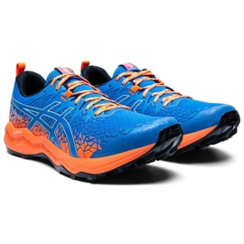 Zapatillas para correr Asics Fujitrabuco Lyte M 1011A700-400 azul naranja 3