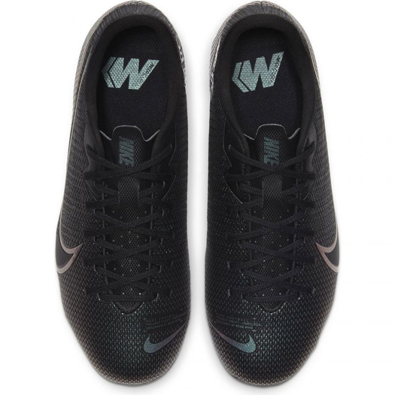 Zapatos de fútbol Nike Mercurial Vapor 13 Academy FG / MG Jr AT8123 010 gris negro 1