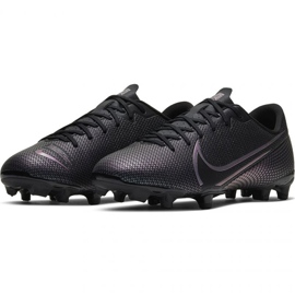Zapatos de fútbol Nike Mercurial Vapor 13 Academy FG / MG Jr AT8123 010 gris negro 3