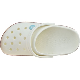 Zueco Crocs Rainbow Glitter 206151-100 blanco 2