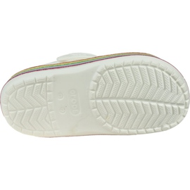 Zueco Crocs Rainbow Glitter 206151-100 blanco 3
