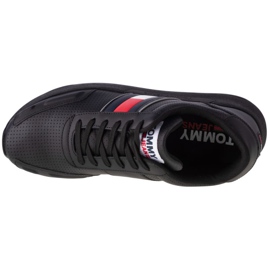 Zapatos Tommy Hilfiger Flexi Perf Leather Runner M EM0EM00580-BDS negro 2