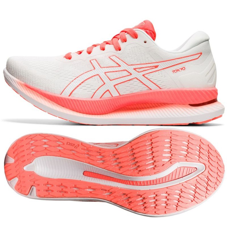 Zapatillas para correr Asics GlideRide Tokyo W 1012A943 100 blanco naranja 1 Zapatillas para correr Asics GlideRide Tokyo W 1012A943 100 blanco naranja 1
