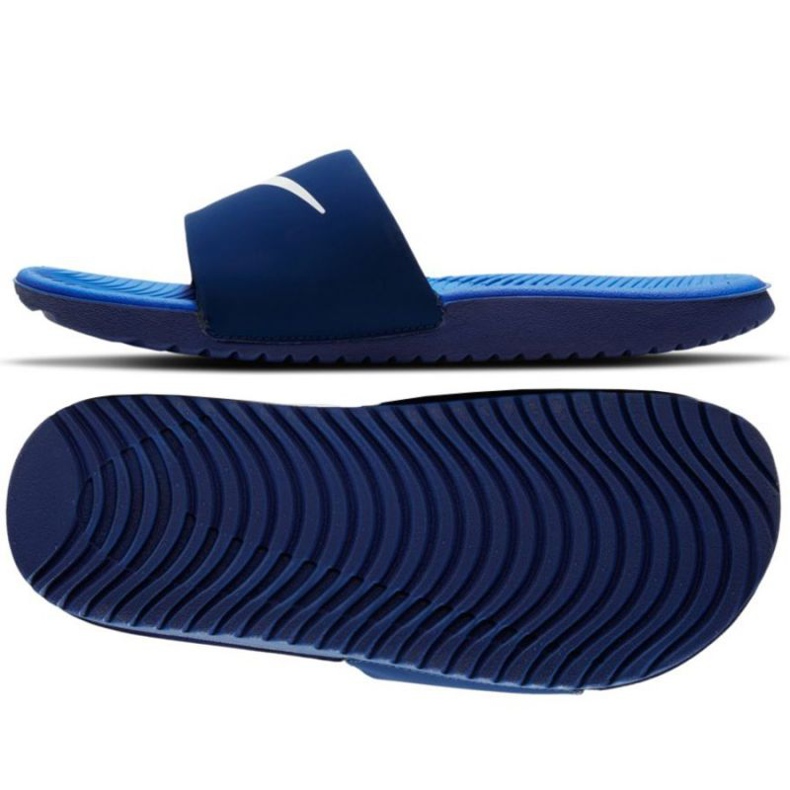 Chanclas Nike Kawa Jr 819352404 blanco azul 1