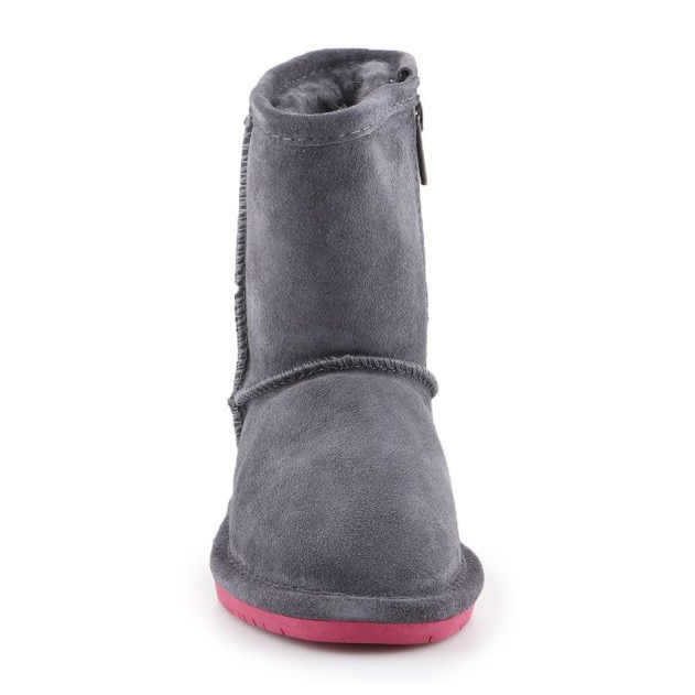 BearPaw Emma Botas de invierno para niños pequeños con cremallera 608TZ-903 Charcoal Pomberry gris 2