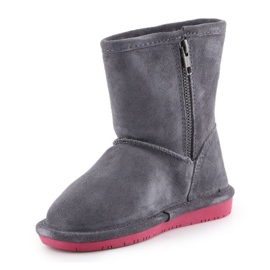 BearPaw Emma Botas de invierno para niños pequeños con cremallera 608TZ-903 Charcoal Pomberry gris 3