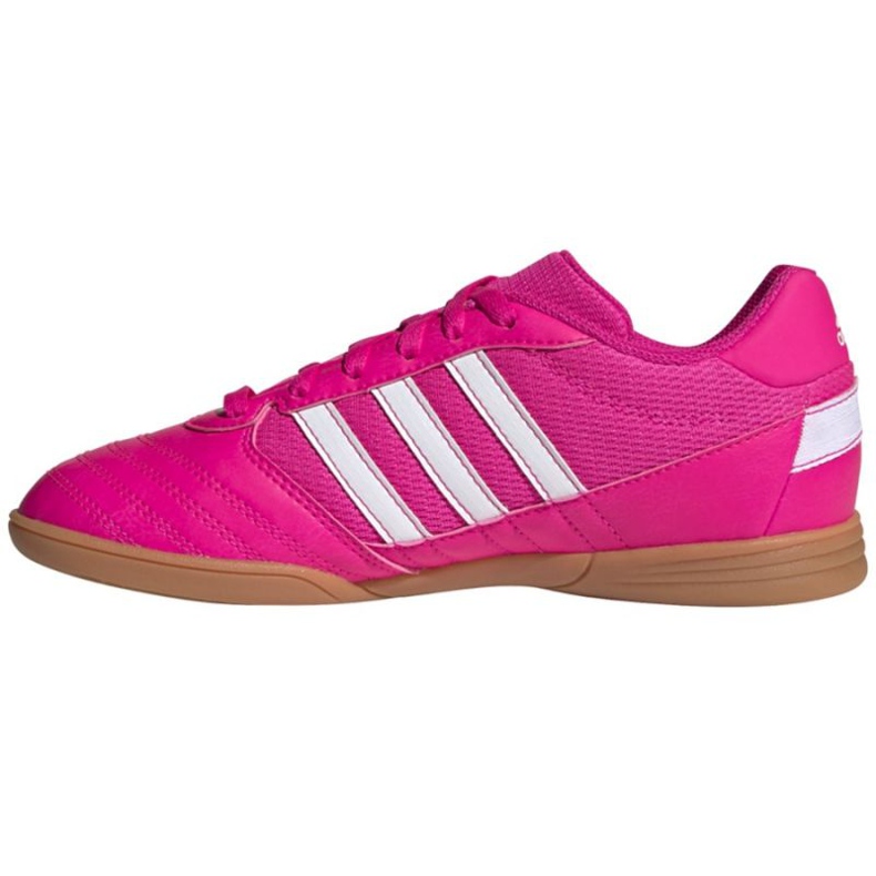 Botas de fútbol adidas Super Sala Jr G55911 rosa, blanco rosas y morados 1