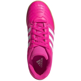 Botas de fútbol adidas Super Sala Jr G55911 rosa, blanco rosas y morados 2