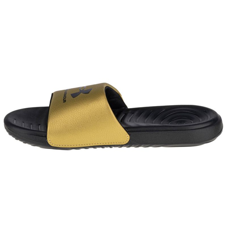 Under Armour Ansa Fixed Slides W 3023772-006 negro dorado 1 Under Armour Ansa Fixed Slides W 3023772-006 negro dorado 1