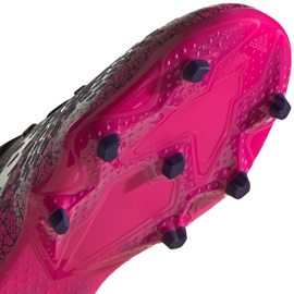 Botas de fútbol adidas Predator Freak.3 Fg Jr FW7530 blanco, negro, rosa negro 2