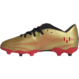 Botas de fútbol adidas Nemeziz Messi.3 Fg Jr FY0807 naranja, dorado dorado 2