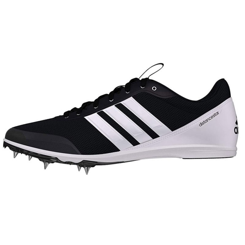 Adidas Distancestar M AQ0213 zapatillas con clavos blanco negro 1