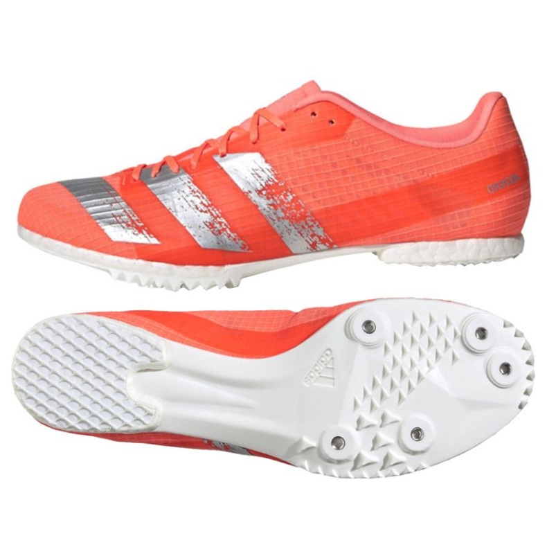 Adidas Adizero Md Spikes EE4605 zapatillas con clavos para correr rosado 1