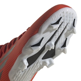 Botas de fútbol adidas X Speedflow.3 Fg Jr FY3304 multicolor naranjas y tintos 4