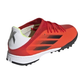 Botas de fútbol adidas X Speedflow.3 Tf Jr FY3321 multicolor naranjas y tintos 2
