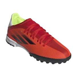 Botas de fútbol adidas X Speedflow.3 Tf Jr FY3321 multicolor naranjas y tintos 6