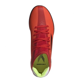 Botas de fútbol adidas X Speedflow.3 Tf Jr FY3321 multicolor naranjas y tintos 7