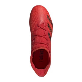 Botas de fútbol adidas Predator Freak.3 Fg Jr FY6282 rojo naranjas y tintos 7