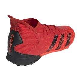 Botas de fútbol adidas Predator Freak.3 Tf Jr FY6314 multicolor naranjas y tintos 2