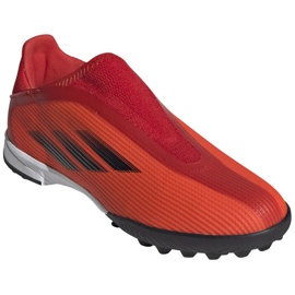 Botas de fútbol adidas X Speedflow.3 Ll Tf Jr FY3255 multicolor naranjas y tintos 3