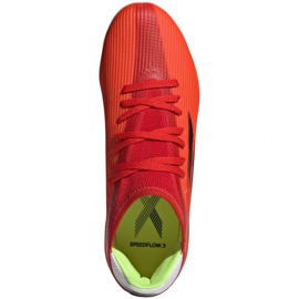 Botas de fútbol adidas X Speedflow.3 Mg Jr FY3261 multicolor naranjas y tintos 1