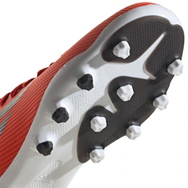 Botas de fútbol adidas X Speedflow.3 Mg Jr FY3261 multicolor naranjas y tintos 4