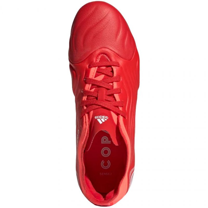 Botas de fútbol adidas Copa Sense.1 Fg Jr FY6160 rojo naranjas y rojos 1