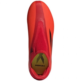 Botas de fútbol adidas X Speedflow.3 Fg Ll Jr FY3257 multicolor naranjas y tintos 1