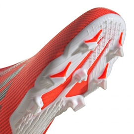 Botas de fútbol adidas X Speedflow.3 Fg Ll Jr FY3257 multicolor naranjas y tintos 4