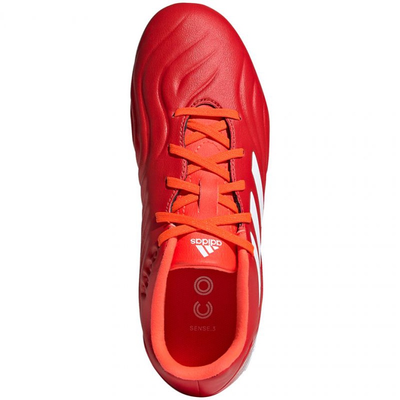 Botas de fútbol adidas Copa Sense.3 Fg Jr FY6153 rojo naranjas y tintos 1