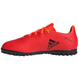 Botas de fútbol adidas X Speedflow.4 Tf Jr FY3327 rojo naranjas y tintos 2