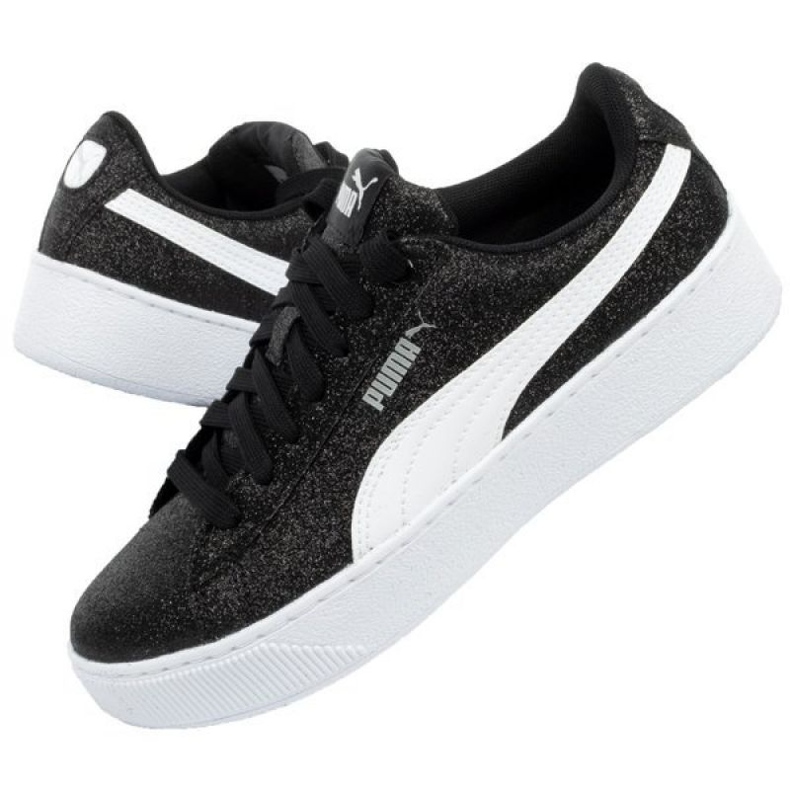 Puma Vikky Plataforma Glitz Jr 366856 02 negro azul 1