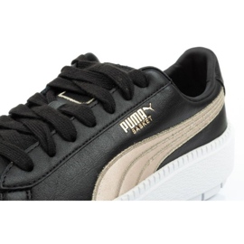 Puma Suede Plataforma Trace W 367728 01 negro dorado 5