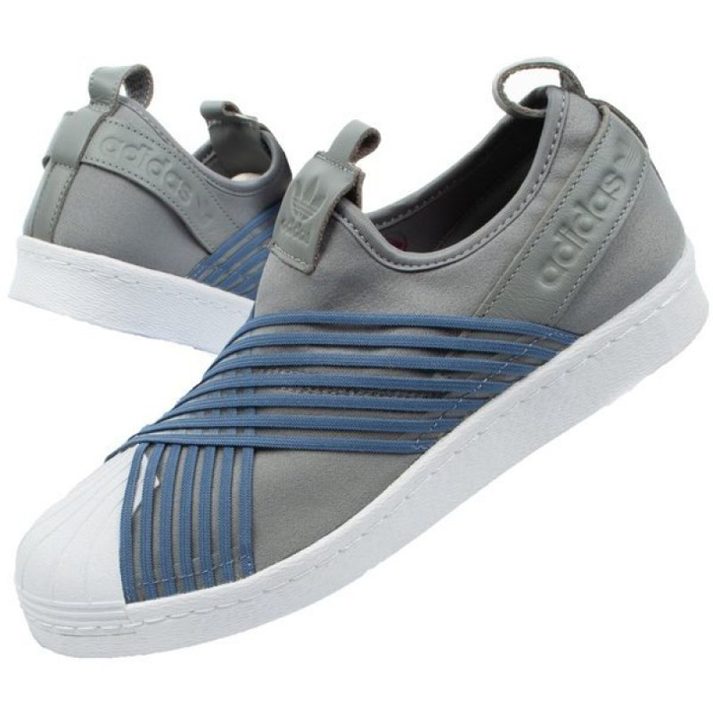 Zapatillas Adidas Superstar Slipon Mujer CG6012 azul gris 1
