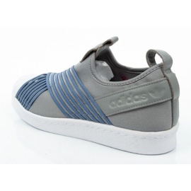 Zapatillas Adidas Superstar Slipon Mujer CG6012 azul gris 4
