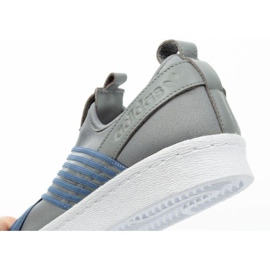 Zapatillas Adidas Superstar Slipon Mujer CG6012 azul gris 6
