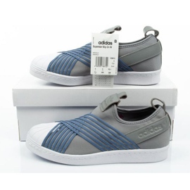 Zapatillas Adidas Superstar Slipon Mujer CG6012 azul gris 9