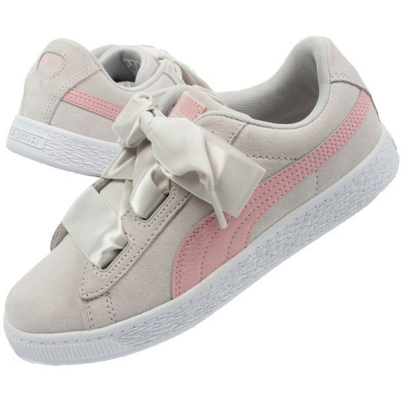 Puma Suede Heart Circles Jr 370569 01 zapatos rosado gris 1 Puma Suede Heart Circles Jr 370569 01 zapatos rosado gris 1