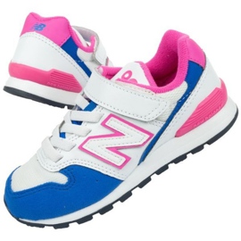 Zapatillas New Balance Jr YV996DC blanco azul rosado 1