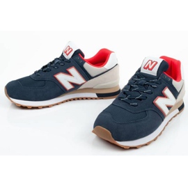 New Balance M Ml574Skb beige blanco rojo azul marino 7