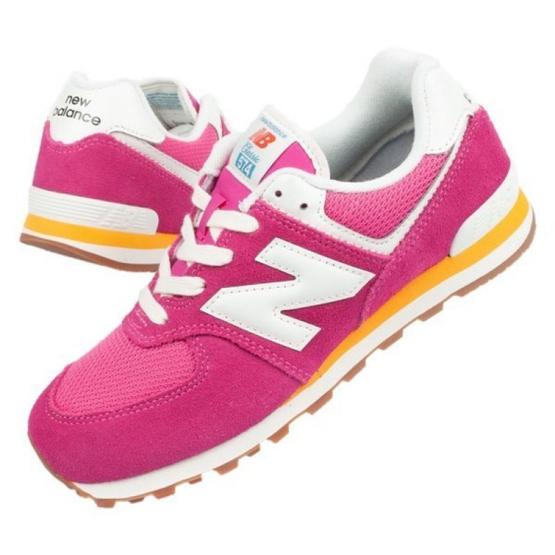 New Balance Mujer GC574HP2 blanco rosado 1