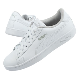 Puma Smash V2 Jr 365170 02 blanco azul 1 Puma Smash V2 Jr 365170 02 blanco azul 1