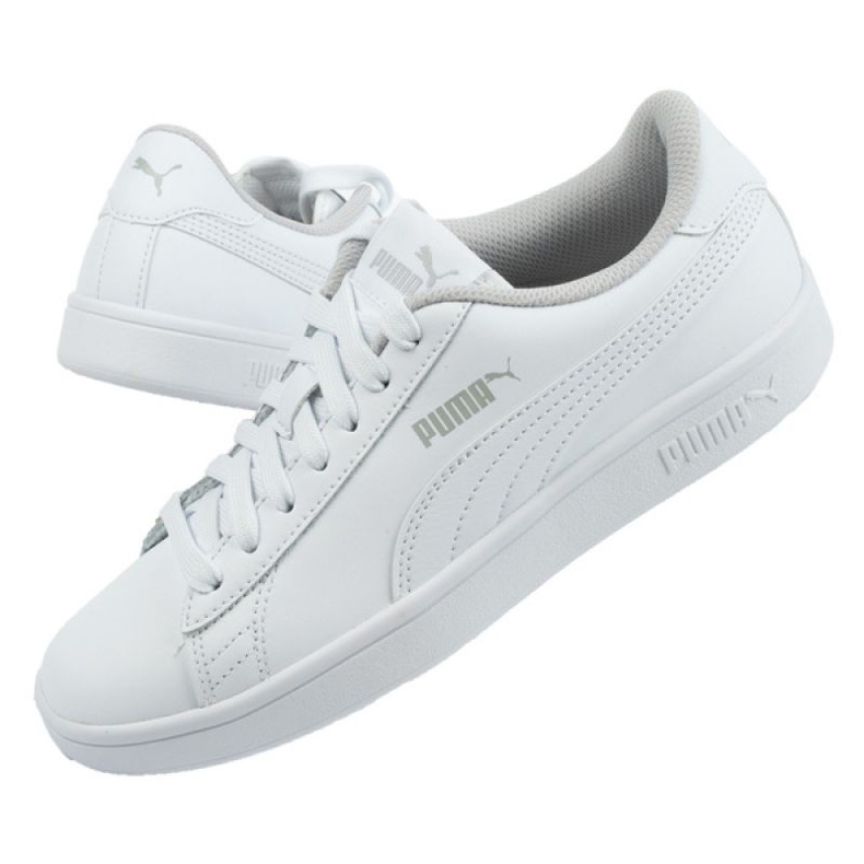 Puma Smash V2 Jr 365170 02 blanco azul 1 Puma Smash V2 Jr 365170 02 blanco azul 1