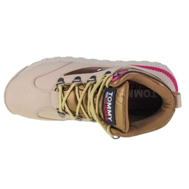 Bota con plataforma plana híbrida de Tommy Hilfiger Jeans W EN0EN01589-ACE beige 2