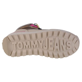 Bota con plataforma plana híbrida de Tommy Hilfiger Jeans W EN0EN01589-ACE beige 3