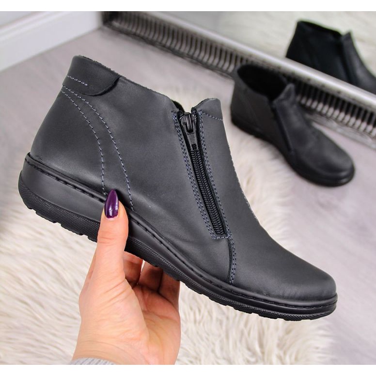 Cómodas botas de piel con aislamiento W Helios 642 gris 1