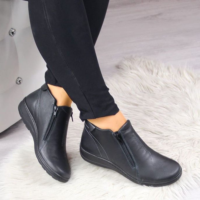 Cómodas botas de piel con aislamiento W Helios 642 gris 2