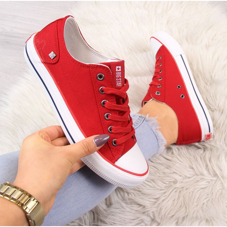 Big Star W DD274339 zapatos rojos blanco 1