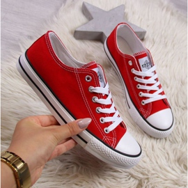 Deportivas bajas de textil NEWS W EVE8D rojo azul marino 1